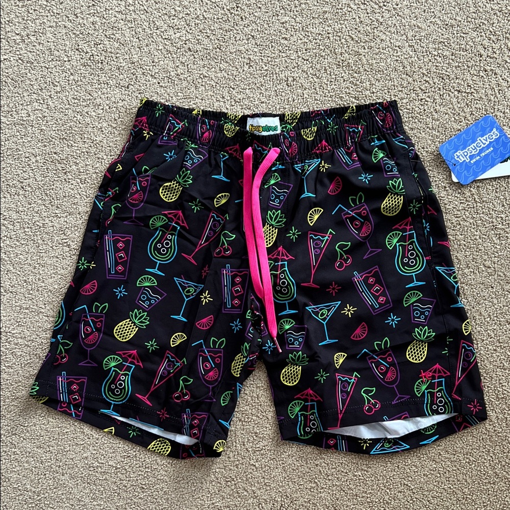 Tipsy Elves Neon Nightcap Swim Trunks - Picture 2 of 7